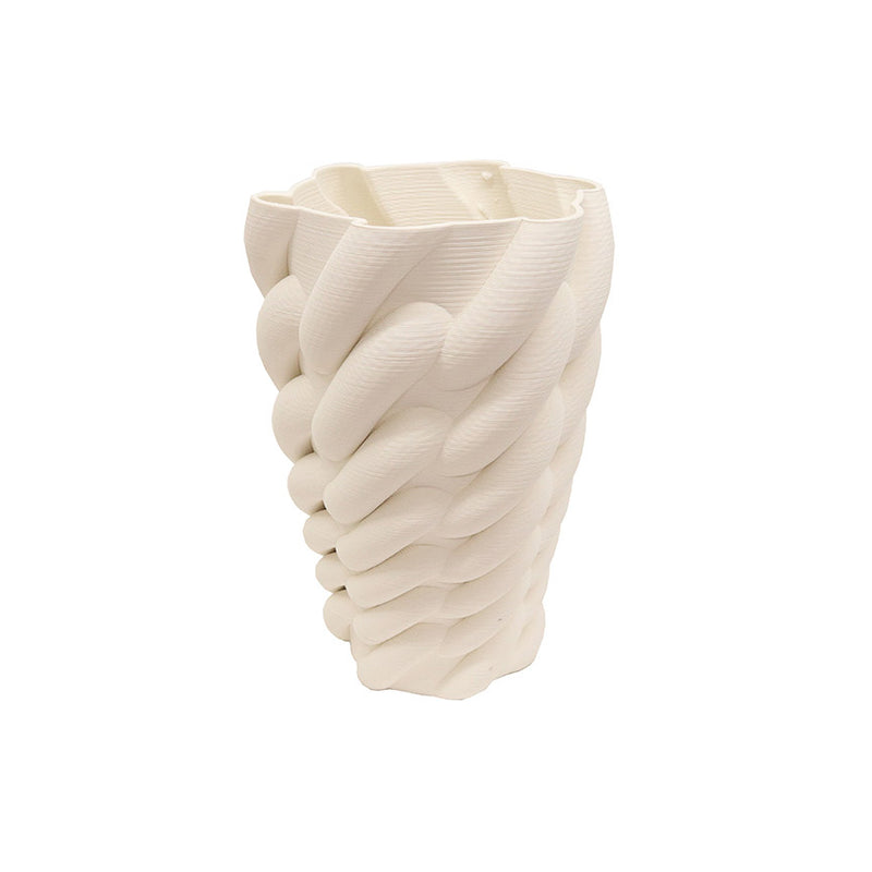 3D Printed Porcelain Vase - Woven