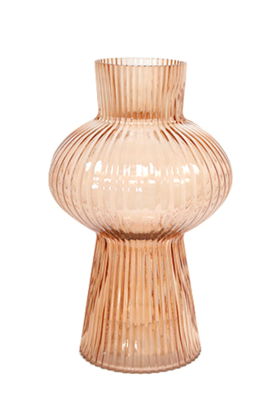 Vivi Glass Vase Amber