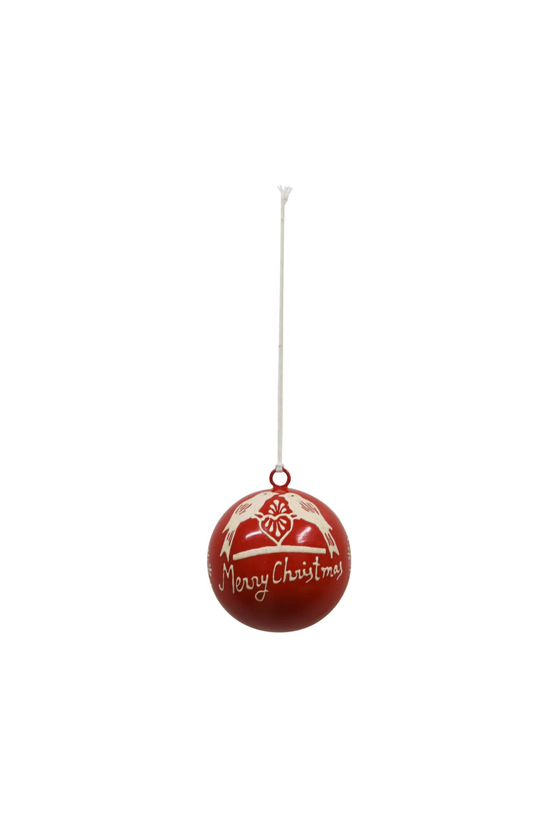 Hanging Merry Christmas Red Ball