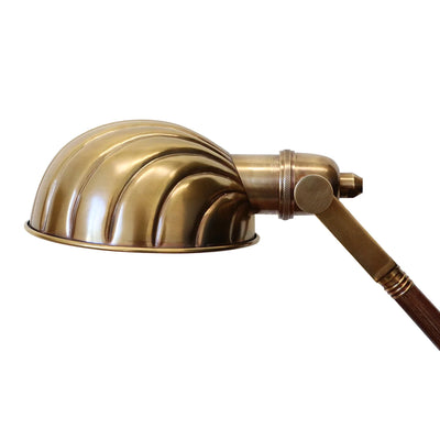 Brass Antiqued Finish Wood Desk lamp