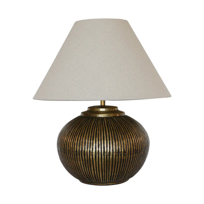 Marbella Ball Brass Lamp and Shade