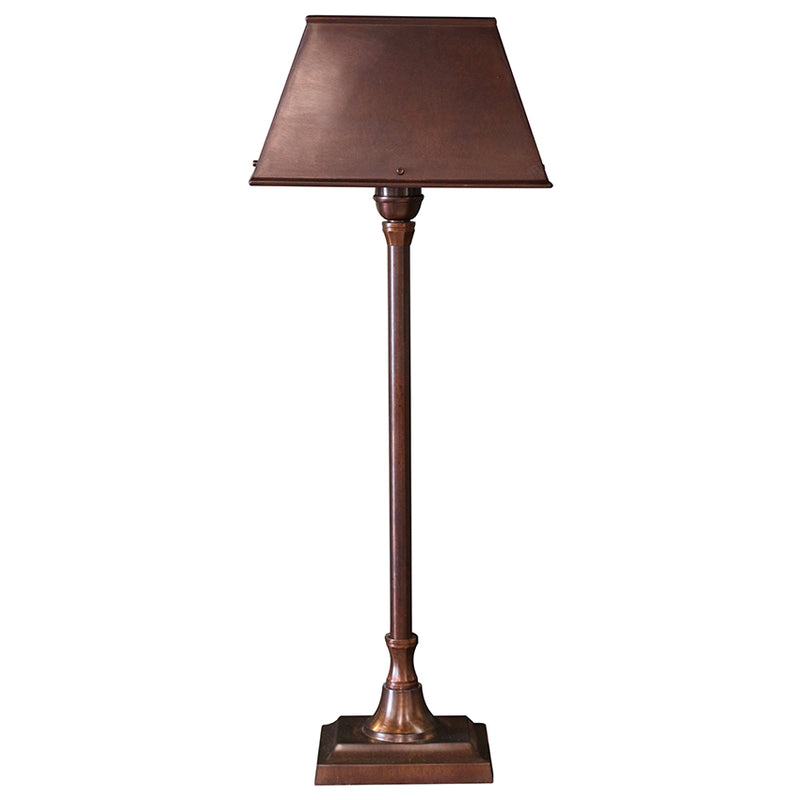 Bronze Rectangular Base Table Lamp & Shade