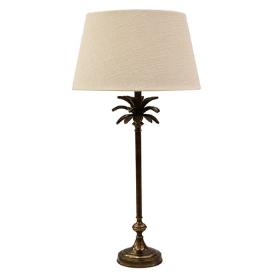 Carribean  Palm  Lamp Antique Brass & Shade