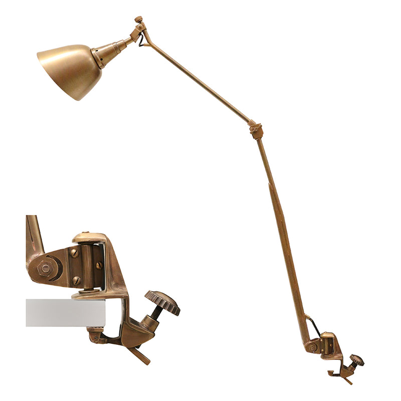Desk Lamp with Clamp Brass