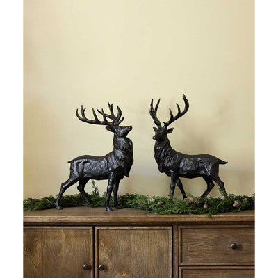 Black Stag Head Turning