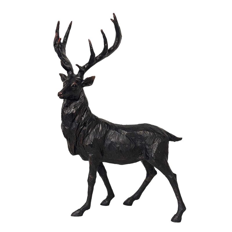 Black Stag Head Turning