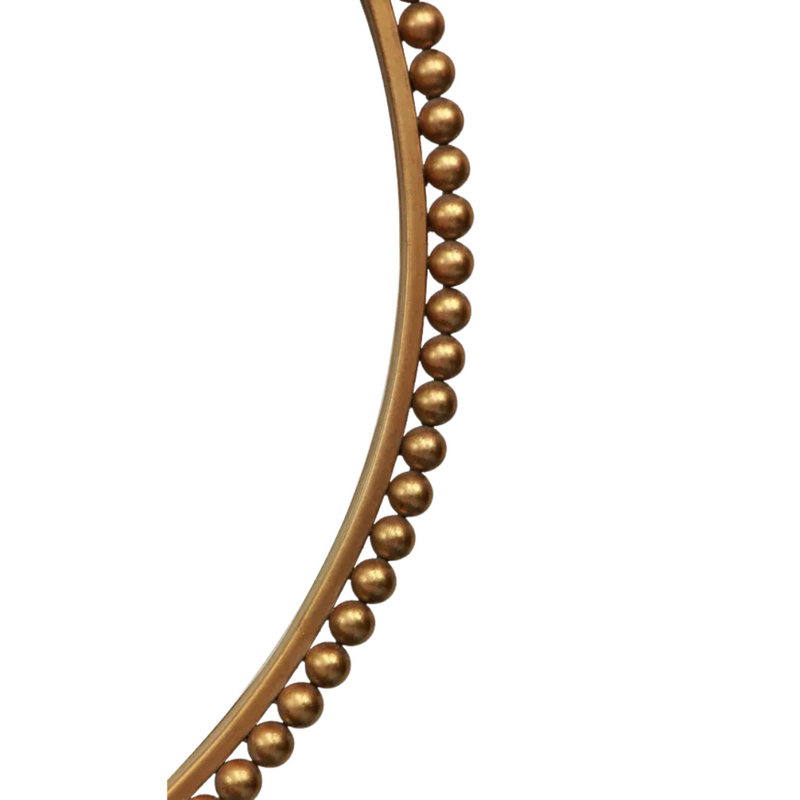 Beaded Round Mirror