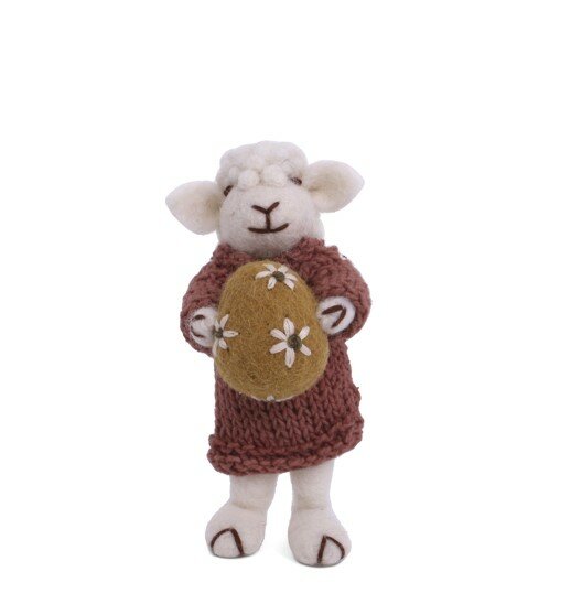 White Sheep Dusty Red Dress & Egg