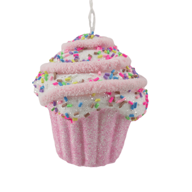 Pink Cupcake with Sprinkles
