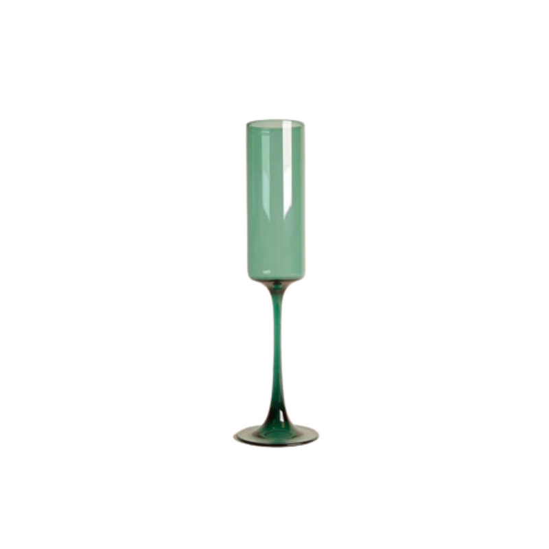 Champagne Flute - Green (4 Set)