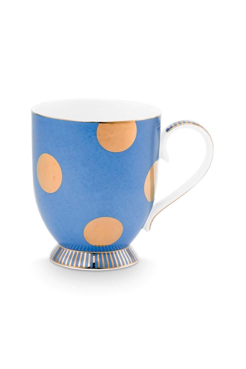 Mugs Dot Delight Light Blue/Gold 350ml 2 Set