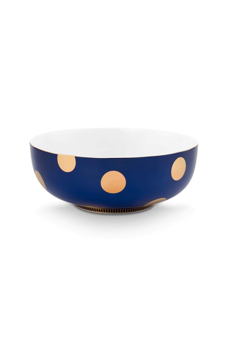 Bowls Dot Delight Navy/Gold 2 Set