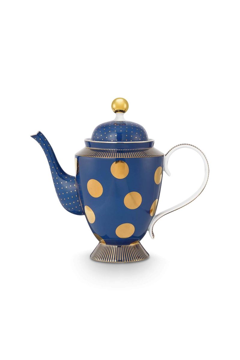 Teapot Dot Delight Navy/Gold 1.25L