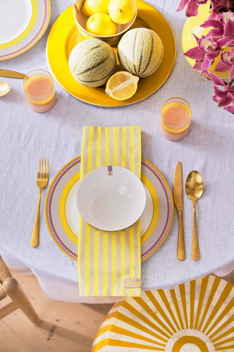 Napkins Yellow Stripes (4 Set)
