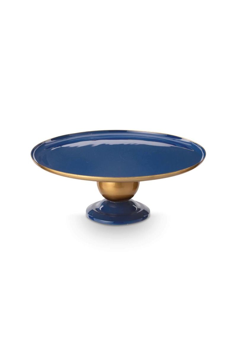 Tray metal Sphere  Navy Gold 32x12.5cm