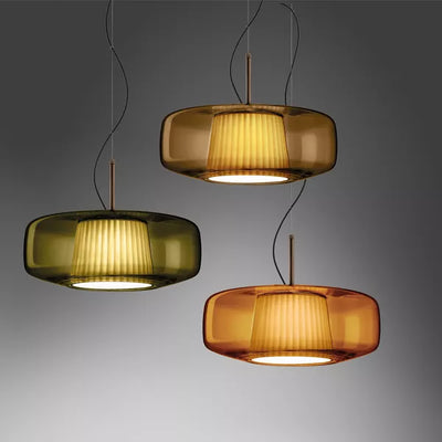 Murano Italian Glass  Plisse Pendant