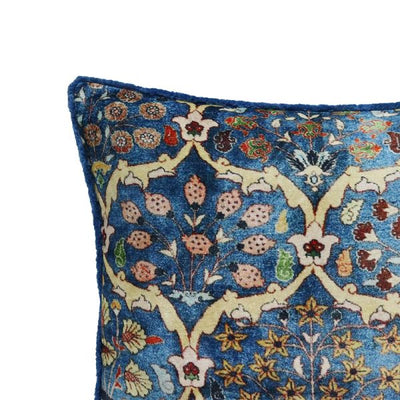 Velvet Carpet Cushion Blue