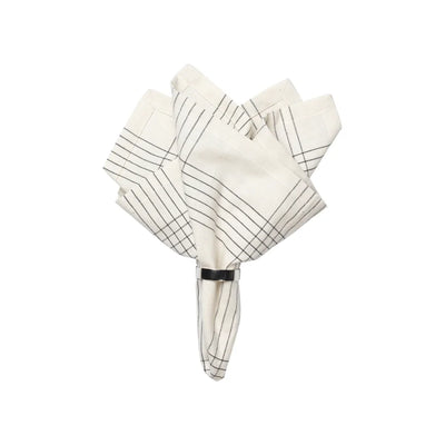 BROSTE Napkin Alice - Black/Natural (4 Set)