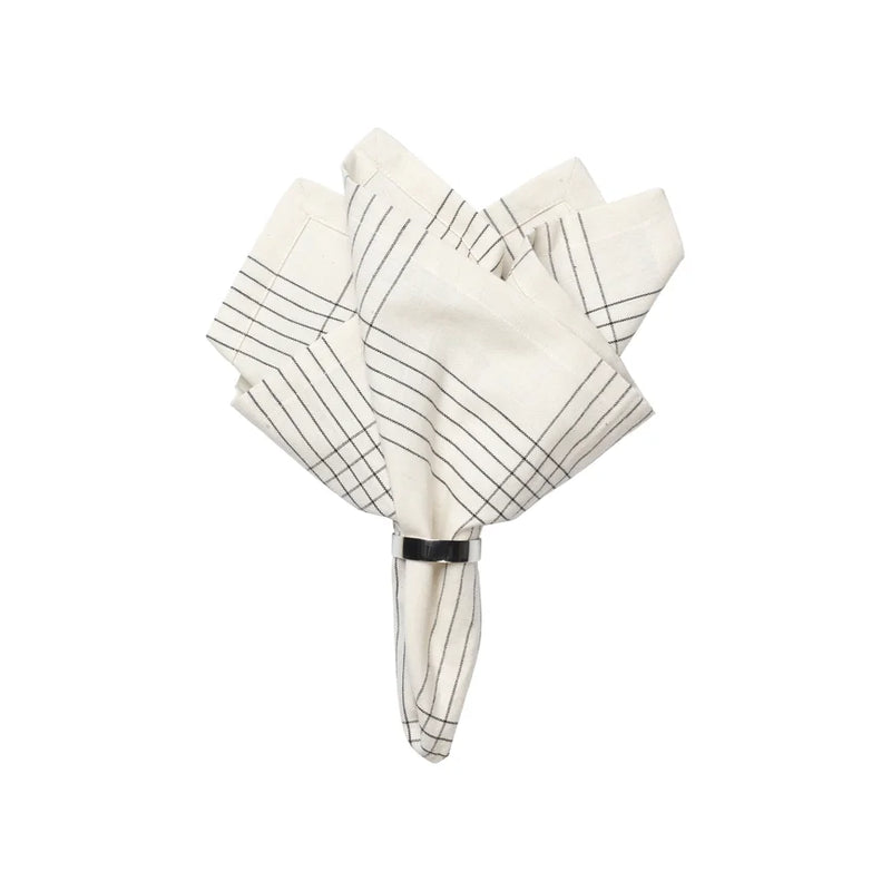 BROSTE Napkin Alice - Black/Natural (4 Set)