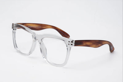 11am Crystal w/ Havana Reading Glasses