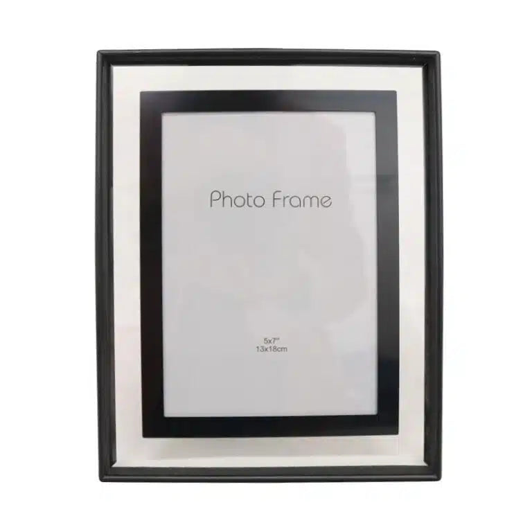Picture Frame Black + Polished Glass 5x7"