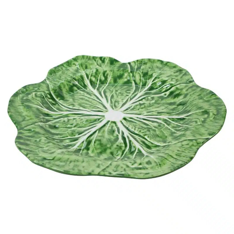 Cabbage Melamine Round Platter Green