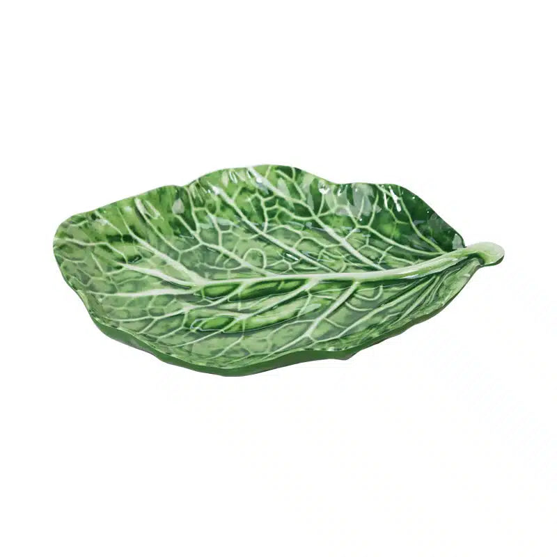 Melamine Cabbage Leaf Green Large Platter 30cm