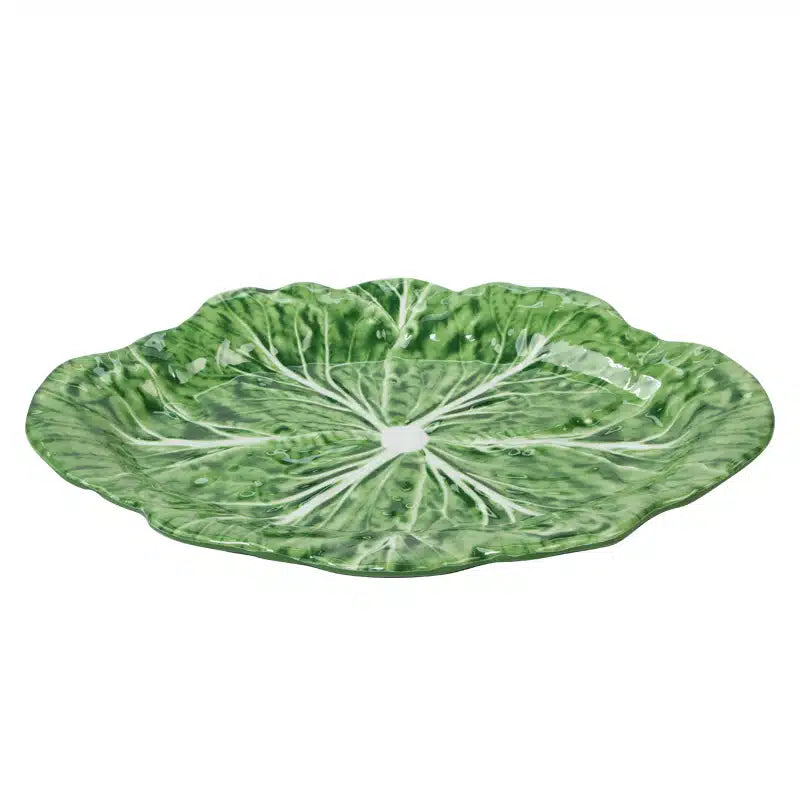 Cabbage Melamine Oval Platter Green 40cm