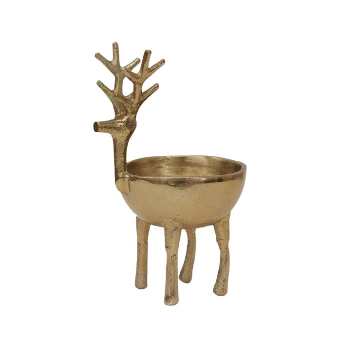Reindeer Sweets Bowl Gold