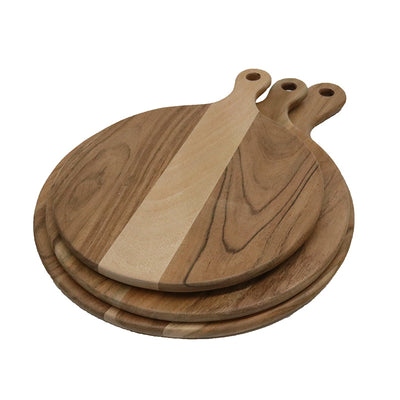 Wooden Round with handle Platter