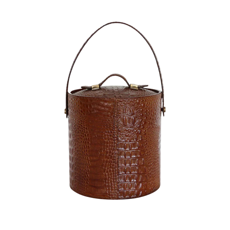 Croco Leather Ice Bucket