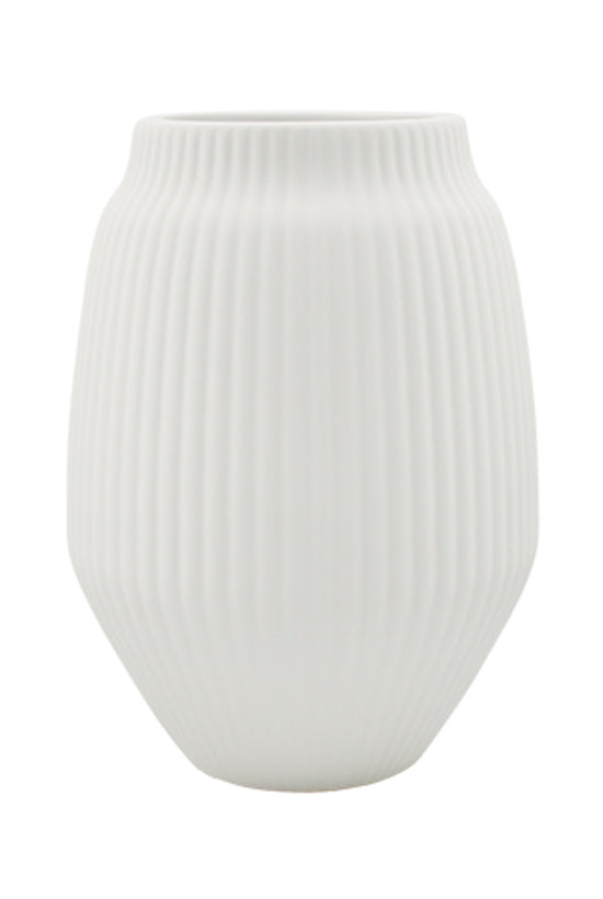 Nadia Ribbed Ceramic Vase