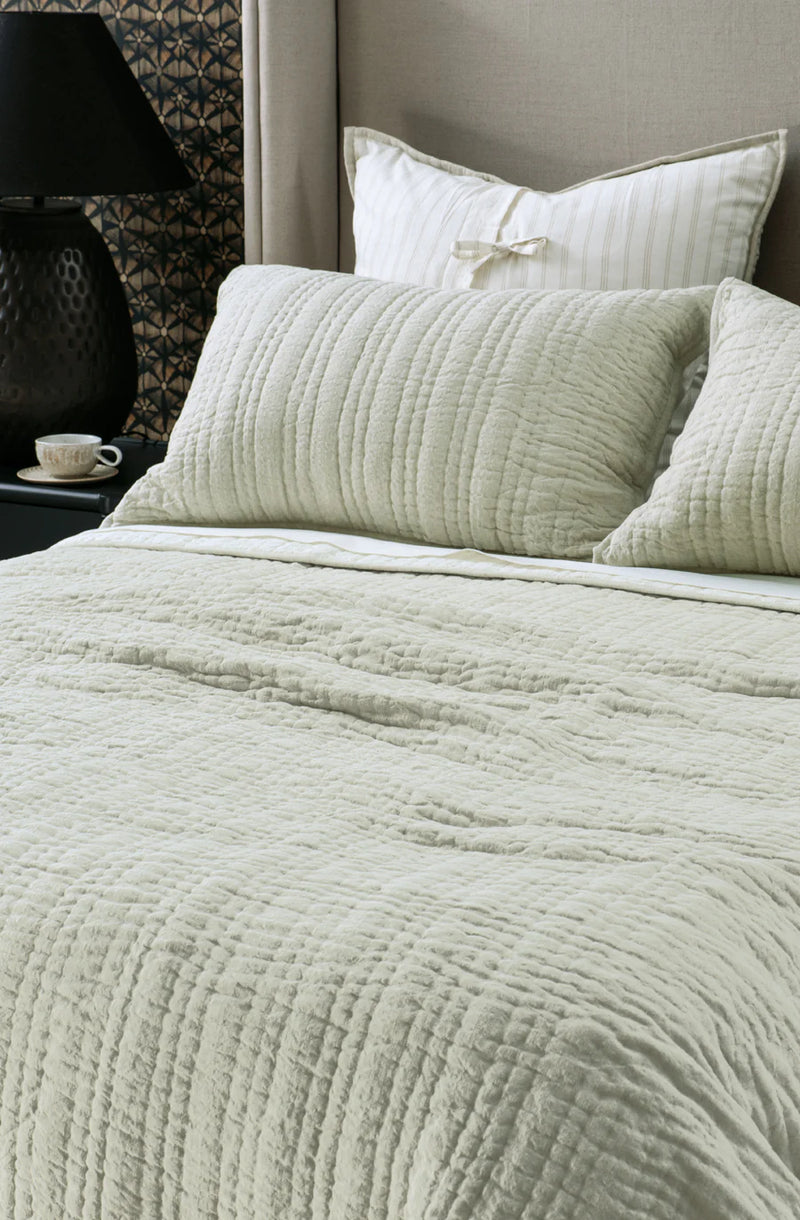 Ricamo Oatmeal Pillowsham Pair