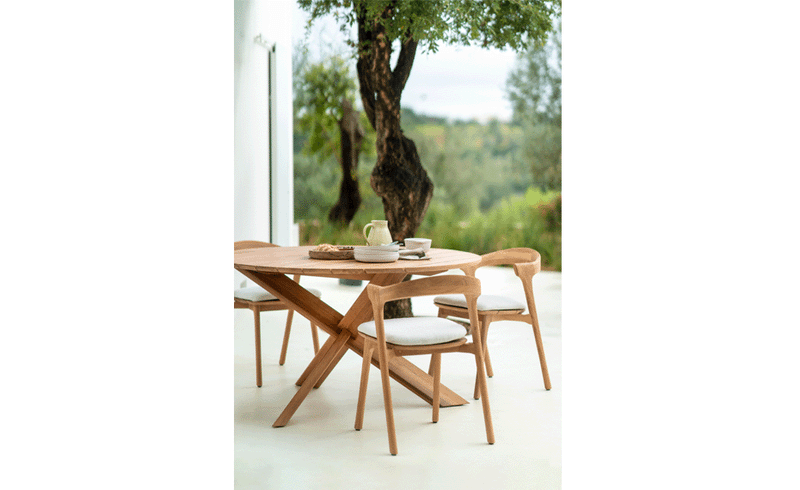 Ethnicraft Outdoor Circle Teak Rd Table