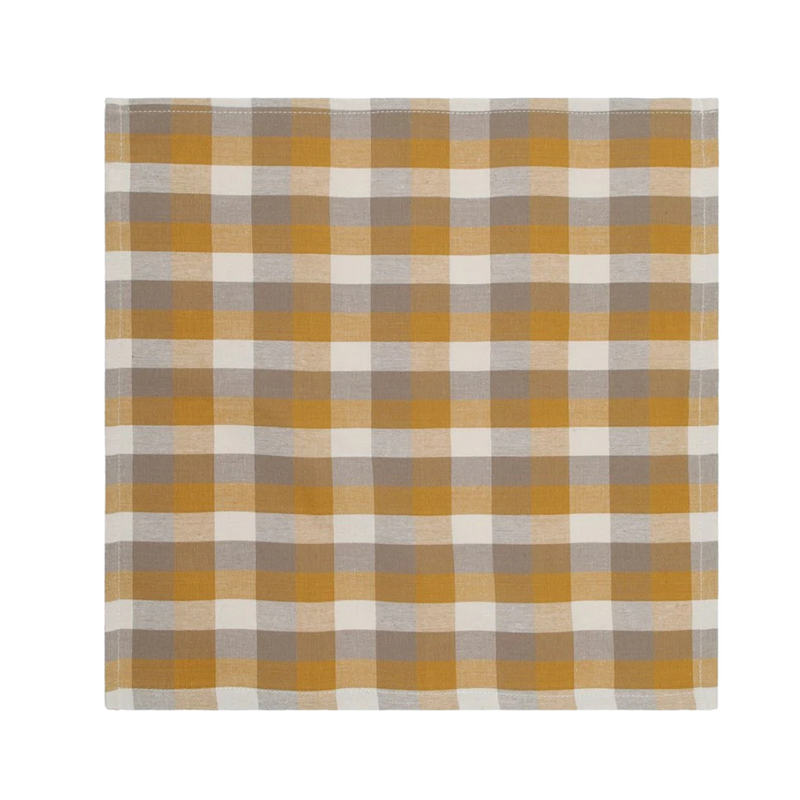 Giant Check Napkin (4 set) Mustard