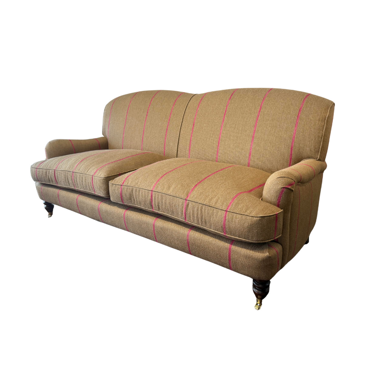 Charleston 3 Seater Sofa Andrew Martin Desert/Pink Stripe