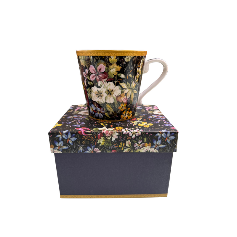 Conical Will Morris Mug Multi Floral in Gift Box