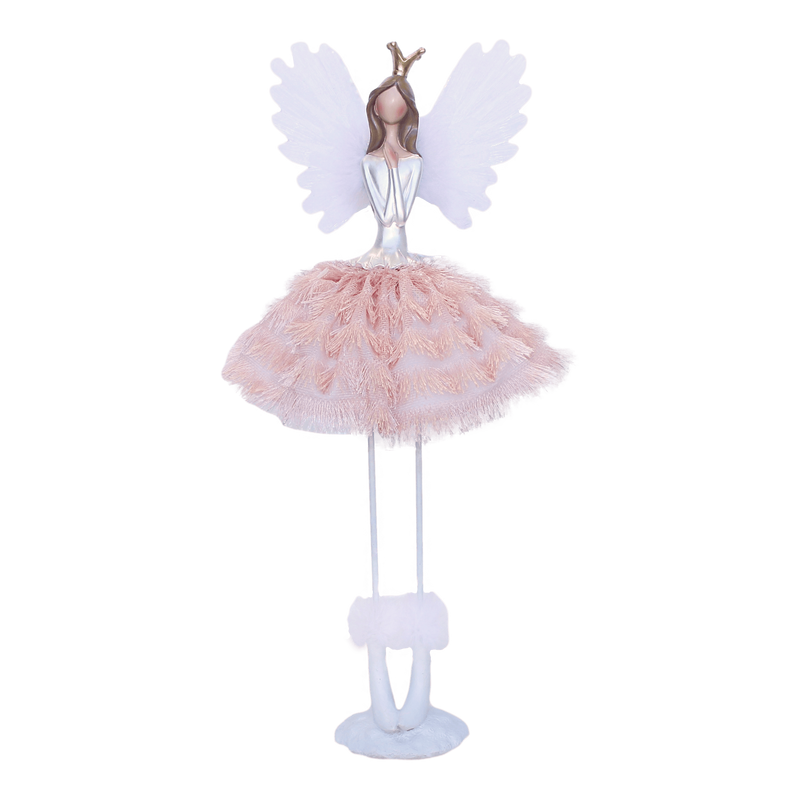 Fluffy Pink Angel - White Bodice