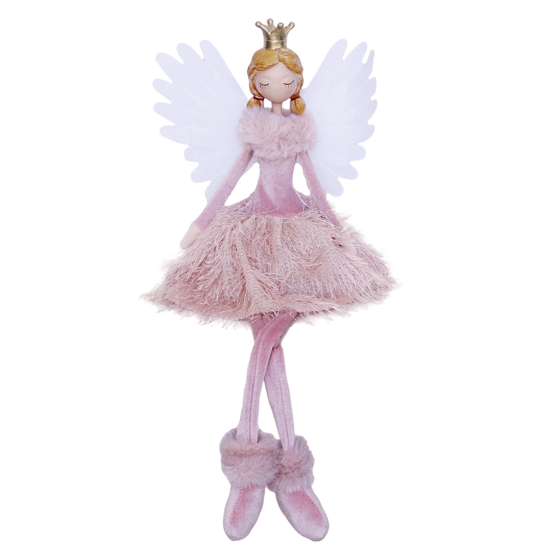 Fluffy Pink Angel - Sitting