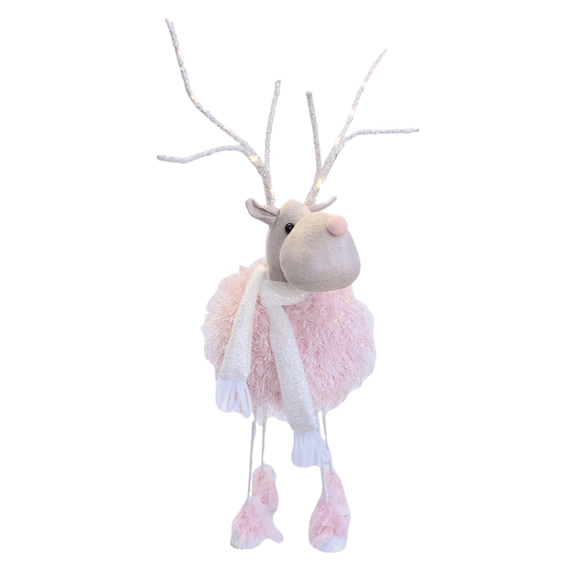 Fluffy Pink Reindeer
