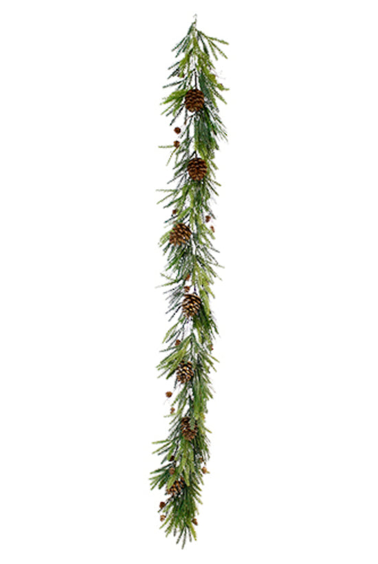 Pine/Spruce Mixed Garland w/Cones 1.8m