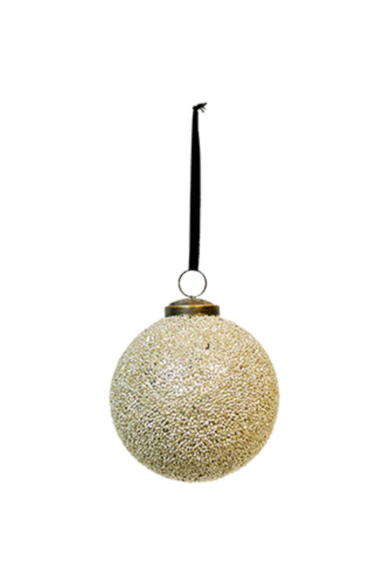 Champagne Texture Glass Bauble