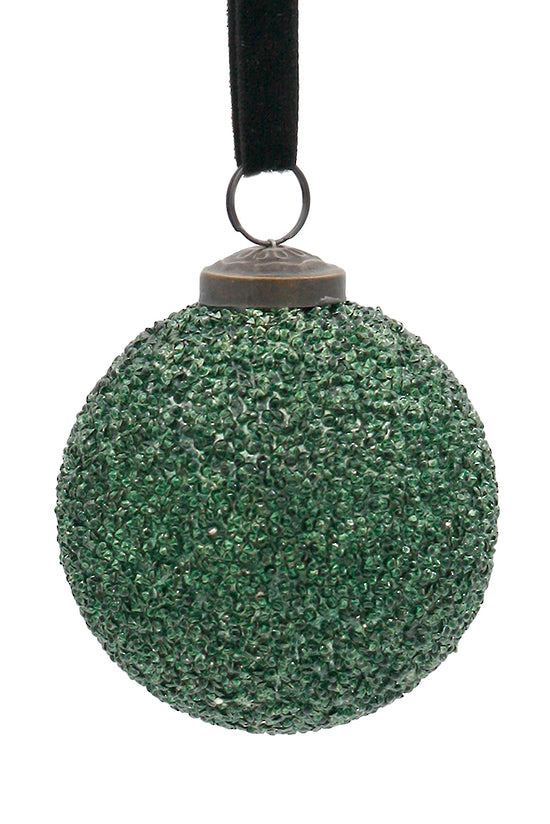 Green Texture Glass Bauble