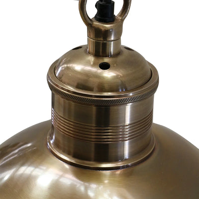 Industrial Boiler Room Hanging Lamp Antiqued Brass