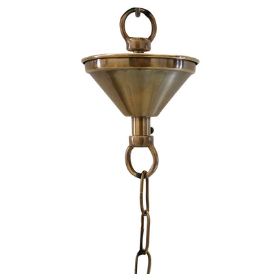 Industrial Boiler Room Hanging Lamp Antiqued Brass