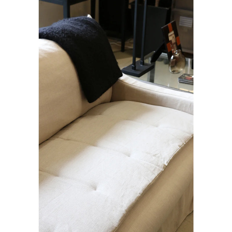 Reversible Linen Couch Topper