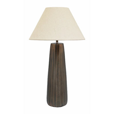 Luggate Tapered Anituqe Brass Lamp & Shade