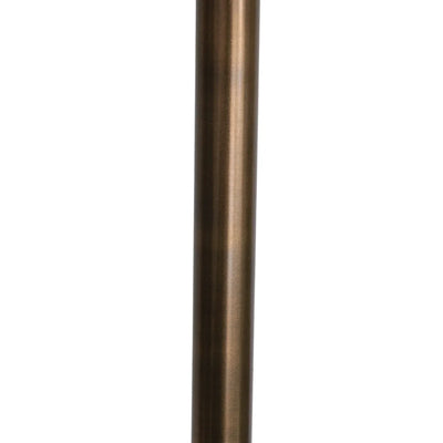Caribbean Antique Brass Finish Lamp & Beige Linen Shade
