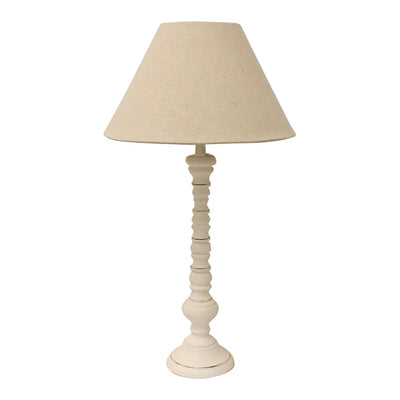 Long Island White Table + Oatmeal Tapered Shade