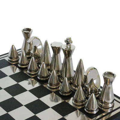 Luxor Chess Set Black/Nickel